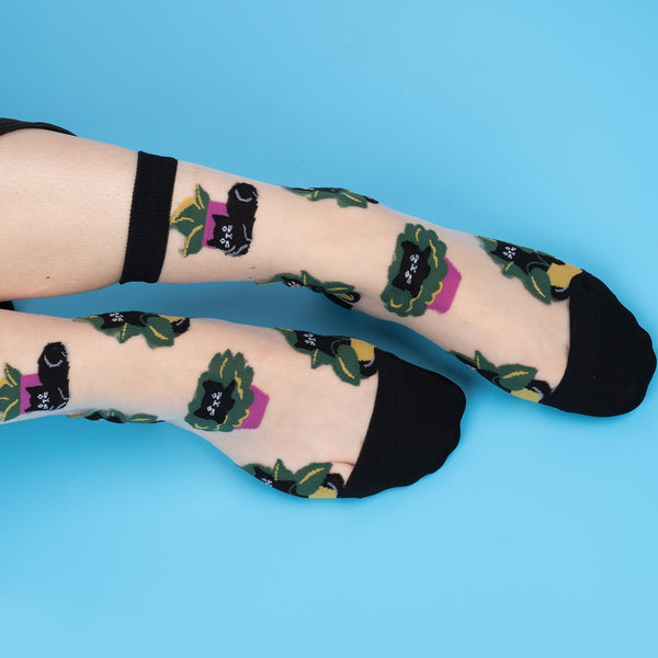 Sock It To Me I Do What I Want Sheer Crew Socks