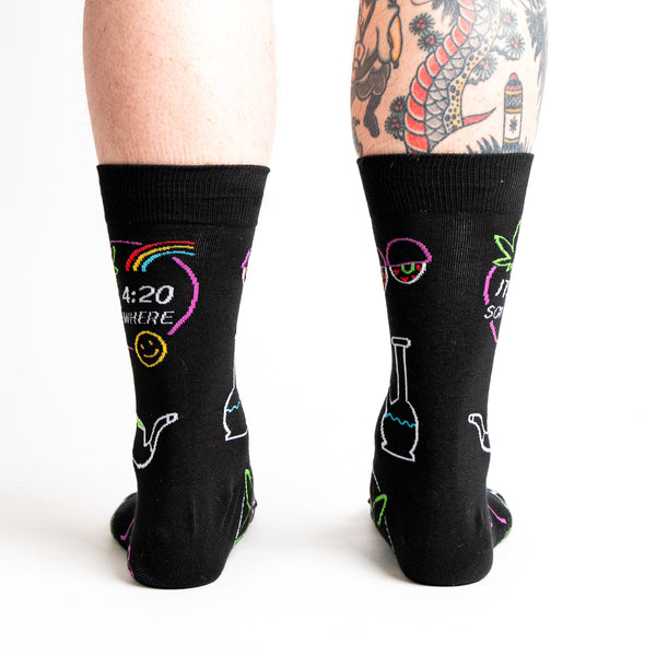Sock It To Me It's 4:20 Somewhere Crew Socks