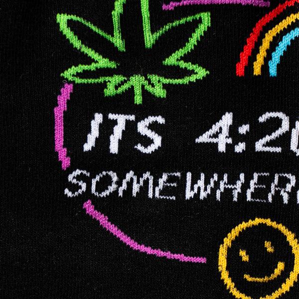 Sock It To Me It's 4:20 Somewhere Crew Socks