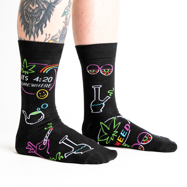 sock it to me It's 4:20 Somewhere Crew Socks