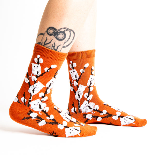sock it to me Kitten Willows Crew Socks