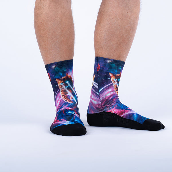 Sock It To Me Laser Cats Performance Crew Socks