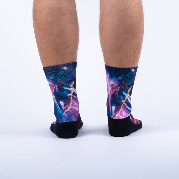 Sock It To Me Laser Cats Performance Crew Socks