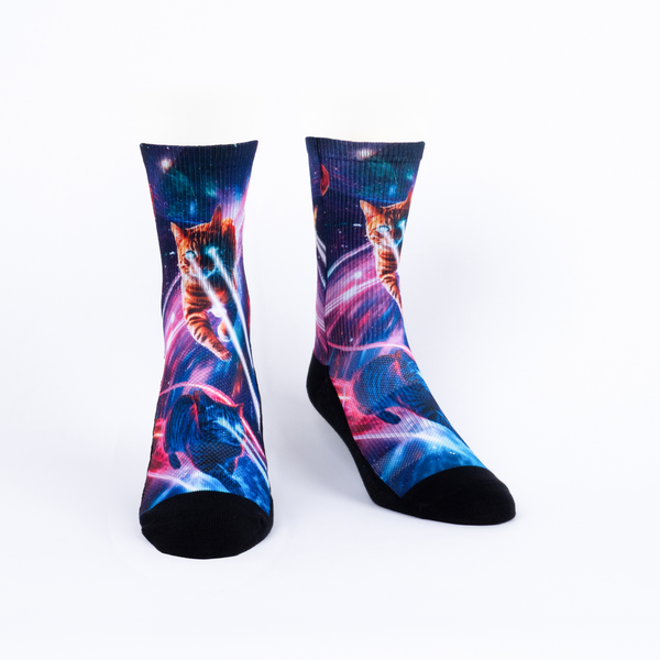 Sock It To Me Laser Cats Performance Crew Socks