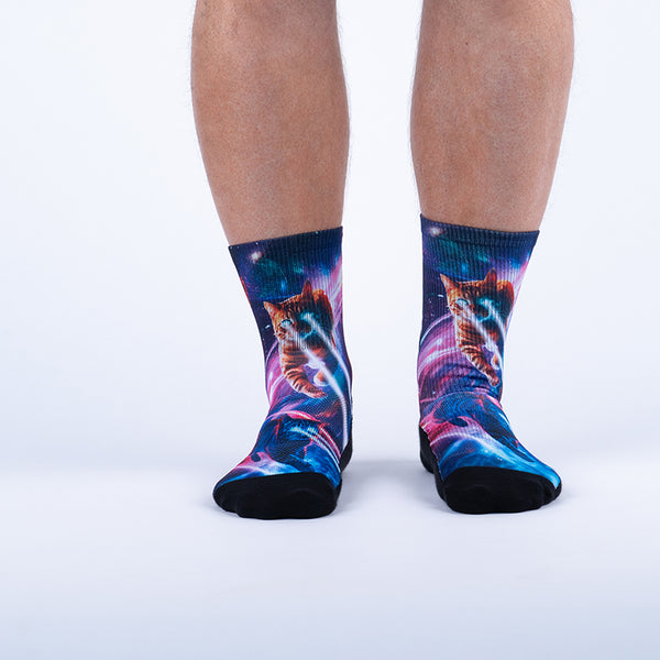 sock it to me Laser Cats Performance Crew Socks