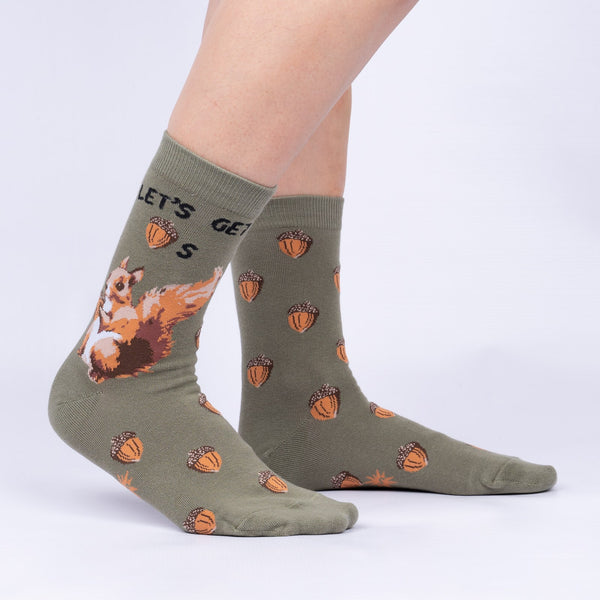 sock it to me Let's Get Nuts Women's Crew Socks