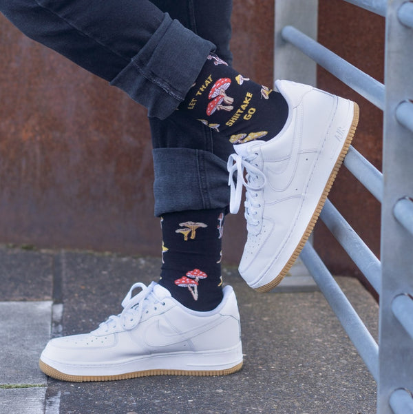 Sock It To Me Let That Shiitake Go Crew Socks