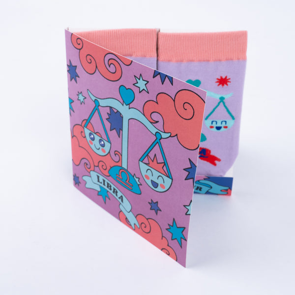 Sock It To Me Libra Greeting Card With Socks