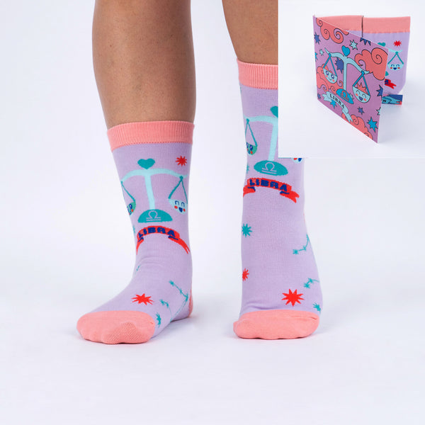 sock it to me Libra Greeting Card with Socks