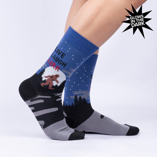 sock it to me Live Laugh Lurk Crew Socks