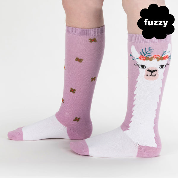 sock it to me Llama Queen Youth Knee Socks
