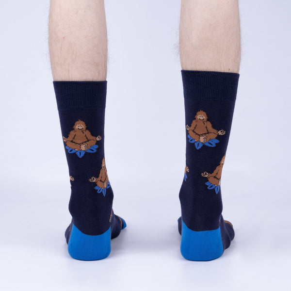 Sock It To Me Meditating Bigfoot Crew Socks