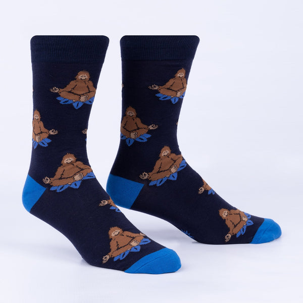 Sock It To Me Meditating Bigfoot Crew Socks