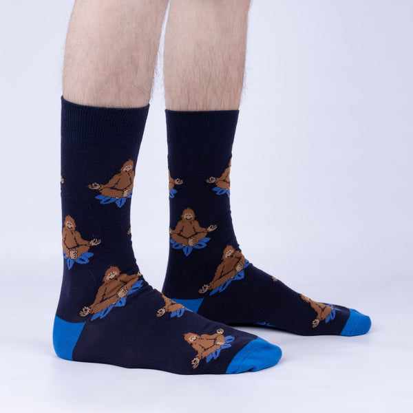 sock it to me Meditating Bigfoot Crew Socks
