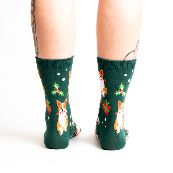 Sock It To Me Merry Corgmas Crew Socks