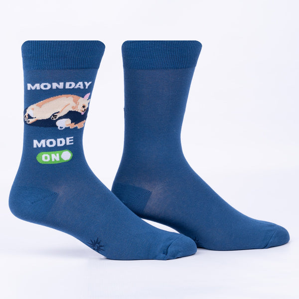 Sock It To Me Monday Mode On Men's Crew Socks