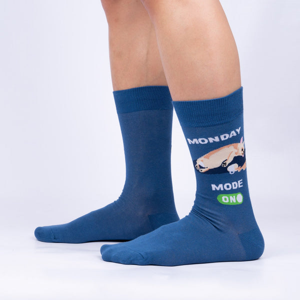 sock it to me Monday Mode On Men's Crew Socks