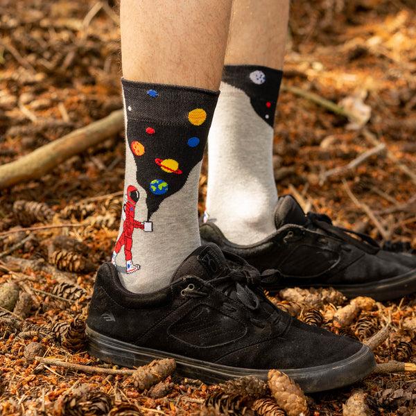 Sock It To Me Moon Walk In The Morning Crew Socks