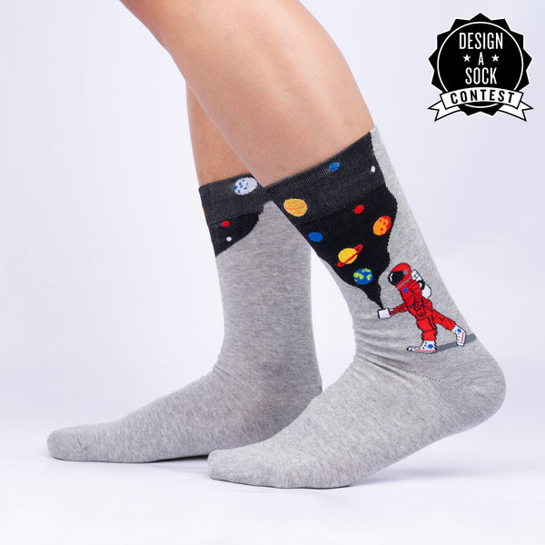 sock it to me Moon Walk in the Morning Crew Socks