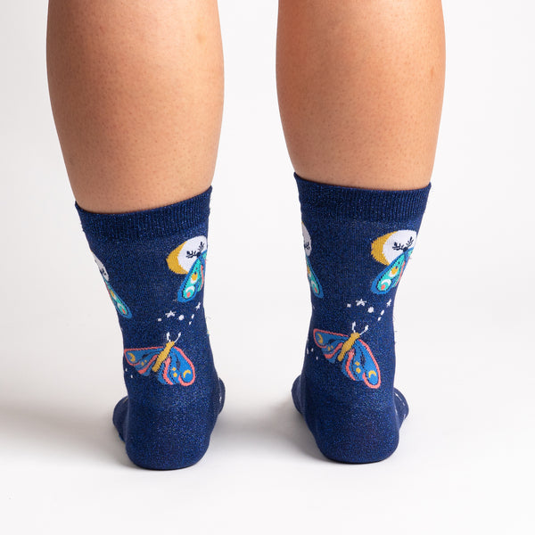 Sock It To Me Moonlit Moth Crew Socks