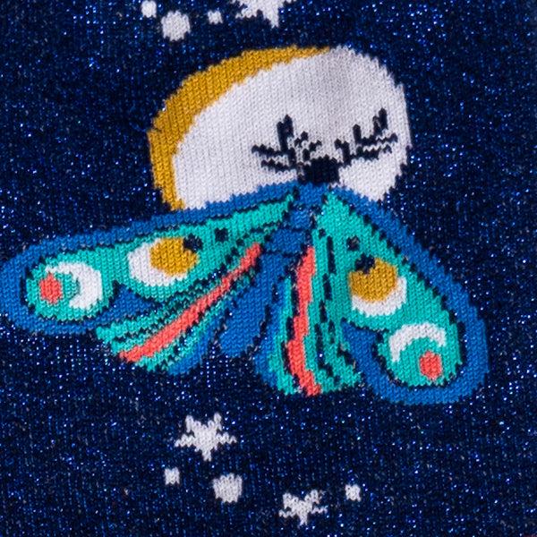 Sock It To Me Moonlit Moth Crew Socks