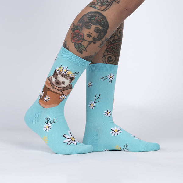 sock it to me My Dear Hedgehog Crew Socks