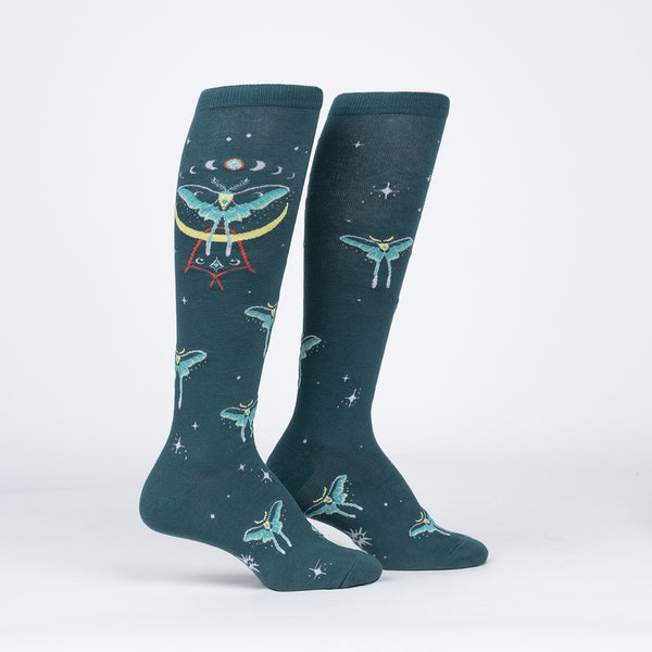 Sock It To Me Mystic Moth Knee High Socks