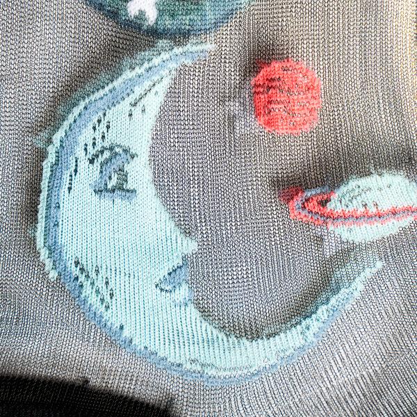 Sock It To Me Once In A Blue Moon Sheer Crew Socks