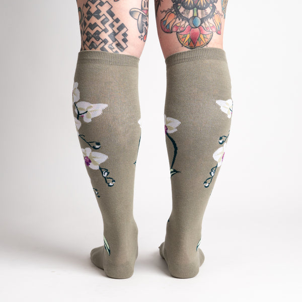 Sock It To Me Orchids Knee High Socks
