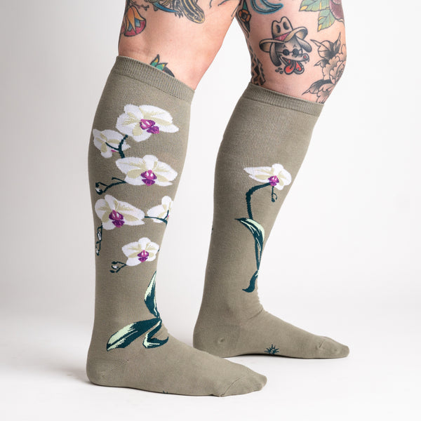 sock it to me Orchids Knee High Socks
