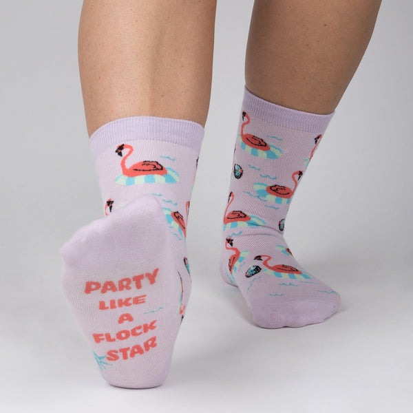 Sock It To Me Party Like A Flock Star Crew Socks