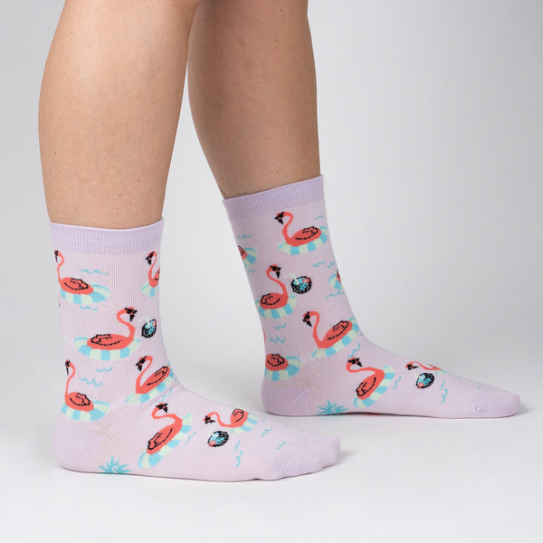 sock it to me Party Like a Flock Star Crew Socks