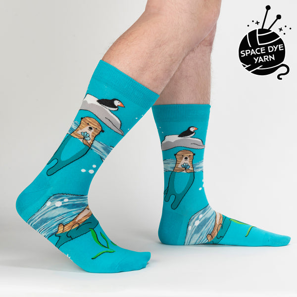 sock it to me Plays Well With Otters Crew Socks