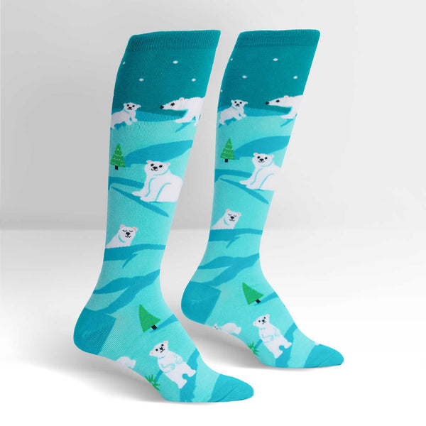 Sock It To Me Polar Bear Stare Knee High Socks