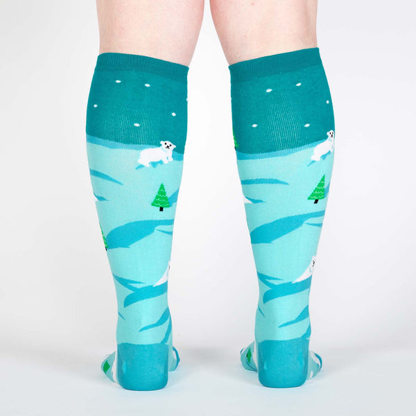 Sock It To Me Polar Bear Stare Knee High Socks