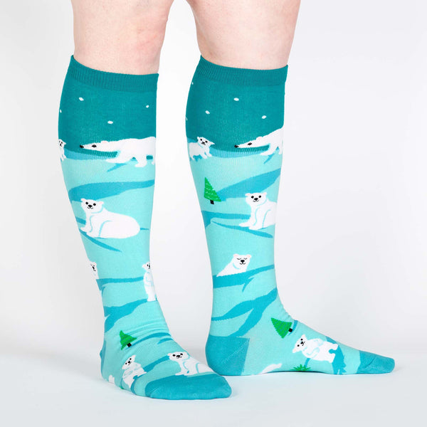sock it to me Polar Bear Stare Knee High Socks