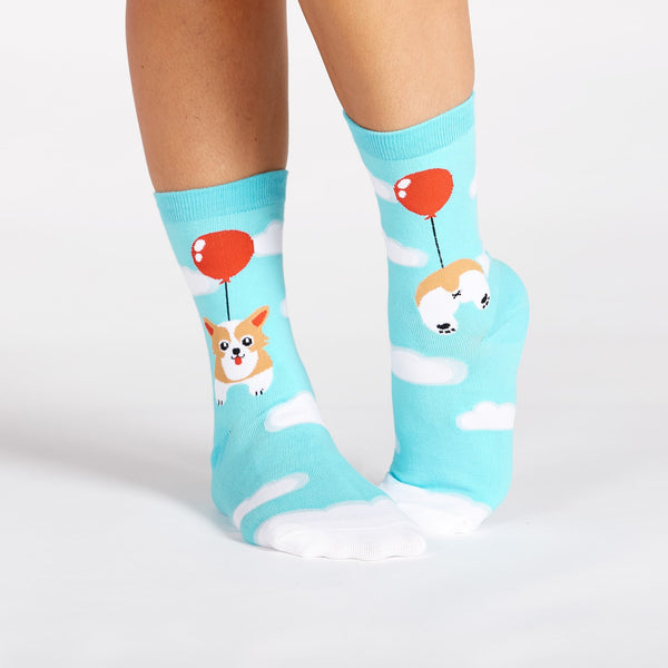 sock it to me Pup Pup and Away Crew Socks