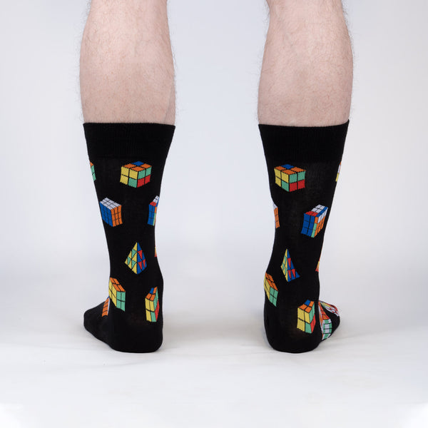 Sock It To Me Puzzle Box Socks Men's Crew Socks