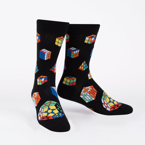 Sock It To Me Puzzle Box Socks Men's Crew Socks