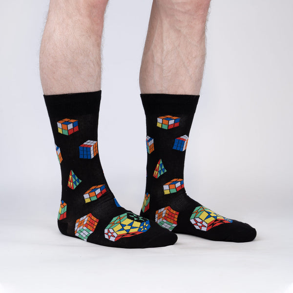 sock it to me Puzzle Box Socks Men's Crew Socks