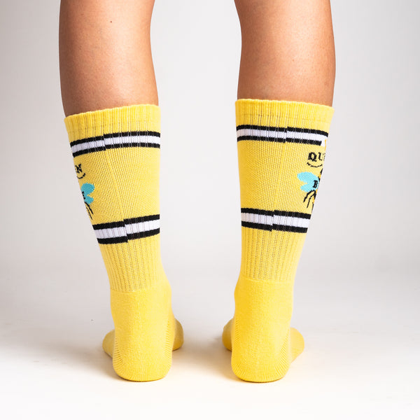 Sock It To Me Queen Bee Ribbed Crew Socks