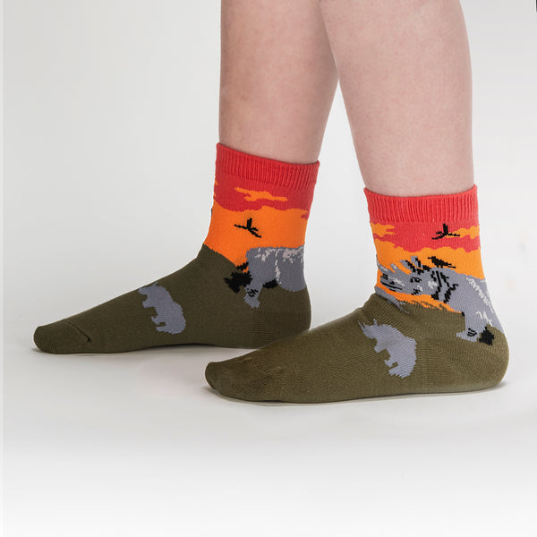 Sock It To Me Rhino-Corn Youth Crew Socks 3-Pack