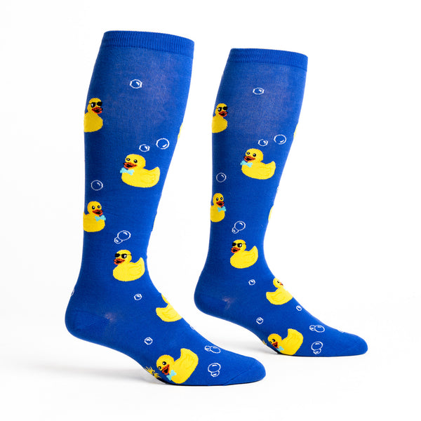 Sock It To Me Rubber Duckie Stretch-It Knee Highs
