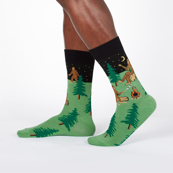 sock it to me Sasquatch Camp Out Men's Crew Socks