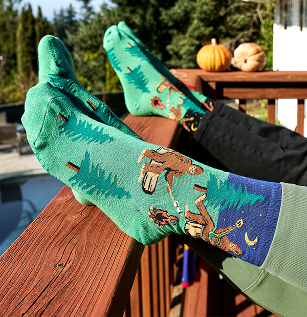 Sock It To Me Sasquatch Campout Crew Socks