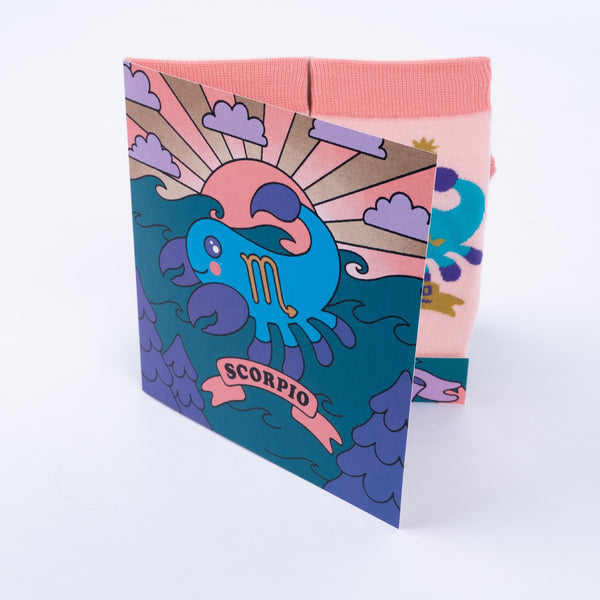 Sock It To Me Scorpio Greeting Card With Socks