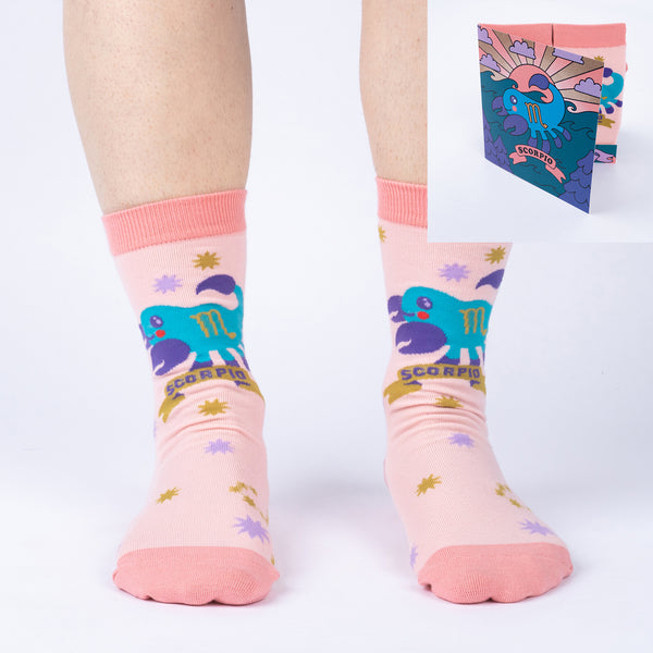 sock it to me Scorpio Greeting Card with Socks