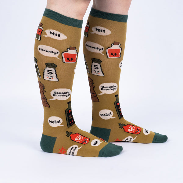 sock it to me Season's Greetings Knee High Socks