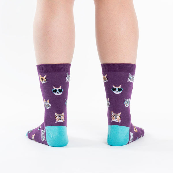 Sock It To Me Smarty Cats Crew Socks