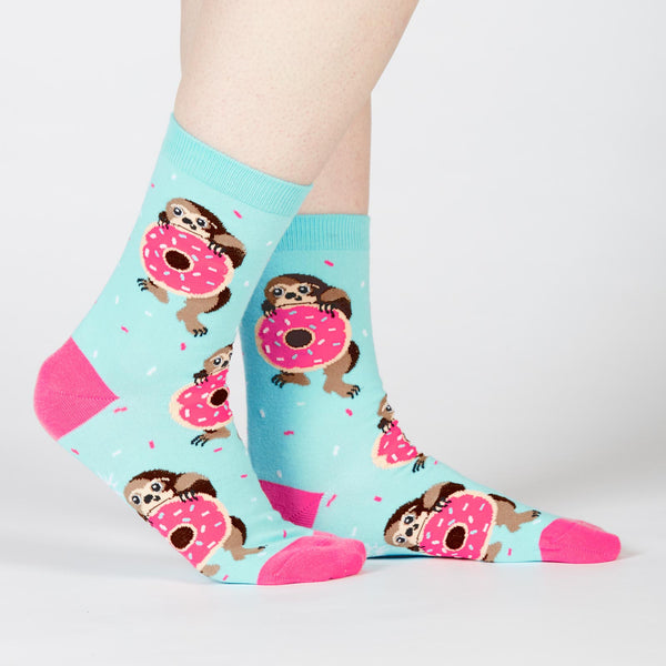 sock it to me Snackin' Sloth Crew Socks